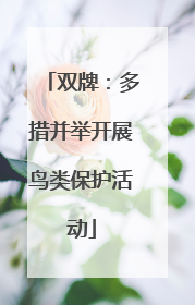 双牌：多措并举开展鸟类保护活动