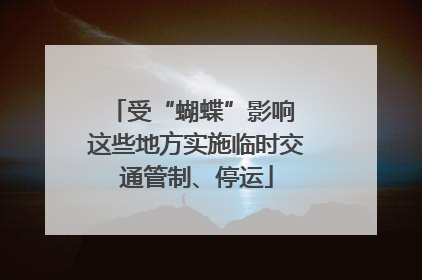 受“蝴蝶”影响 这些地方实施临时交通管制、停运