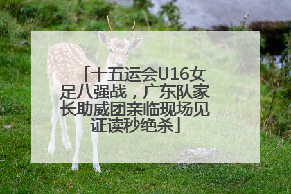 十五运会U16女足八强战，广东队家长助威团亲临现场见证读秒绝杀