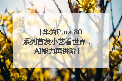 华为Pura 80系列首发小艺看世界，AI能力再进阶