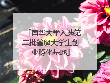 南华大学入选第二批省级大学生创业孵化基地