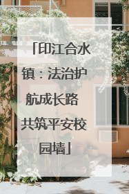 印江合水镇：法治护航成长路 共筑平安校园墙