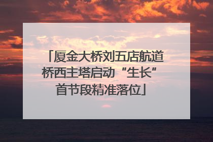 厦金大桥刘五店航道桥西主塔启动“生长” 首节段精准落位