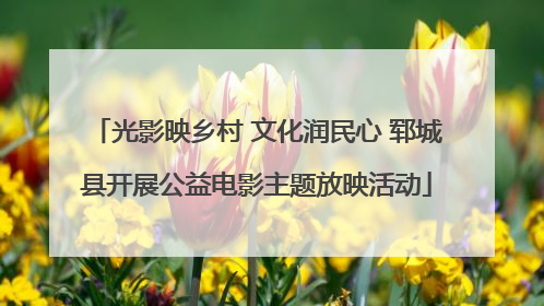 光影映乡村 文化润民心 郓城县开展公益电影主题放映活动