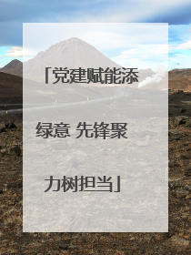 党建赋能添绿意 先锋聚力树担当