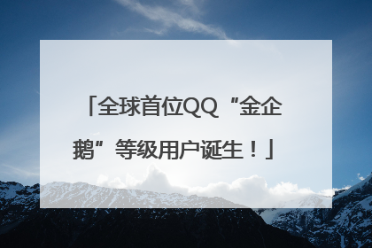全球首位QQ“金企鹅”等级用户诞生！