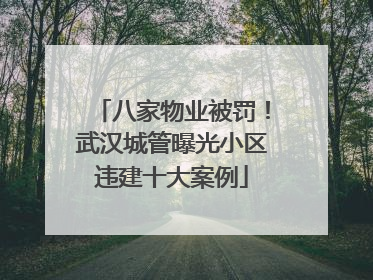 八家物业被罚！武汉城管曝光小区违建十大案例
