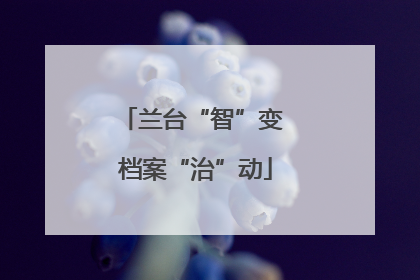 兰台“智”变 档案“治”动