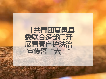 共青团夏邑县委联合多部门开展青春自护法治宣传暨“六一”主题日活动