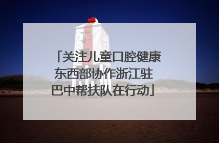 关注儿童口腔健康 东西部协作浙江驻巴中帮扶队在行动