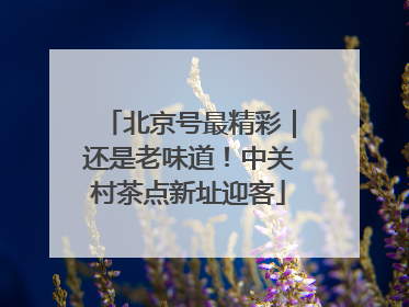 北京号最精彩｜还是老味道！中关村茶点新址迎客