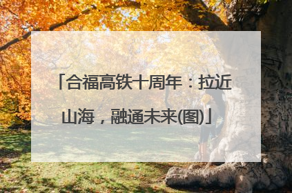 合福高铁十周年：拉近山海，融通未来(图)