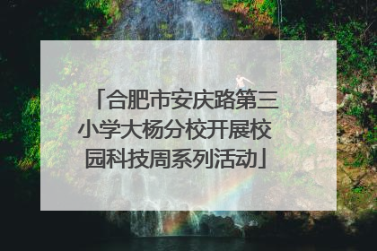 合肥市安庆路第三小学大杨分校开展校园科技周系列活动