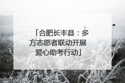 合肥长丰县：多方志愿者联动开展爱心助考行动