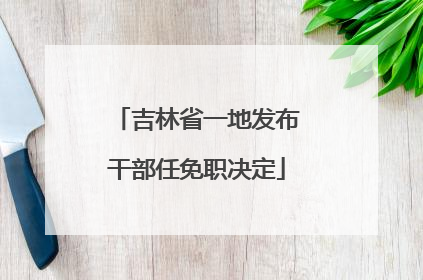 吉林省一地发布干部任免职决定