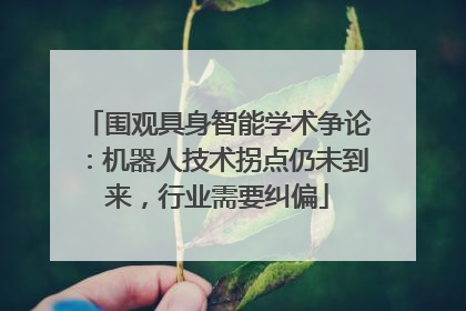 围观具身智能学术争论：机器人技术拐点仍未到来，行业需要纠偏