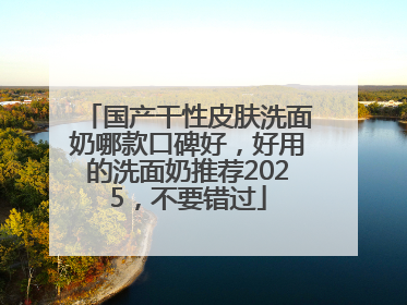 国产干性皮肤洗面奶哪款口碑好，好用的洗面奶推荐2025，不要错过