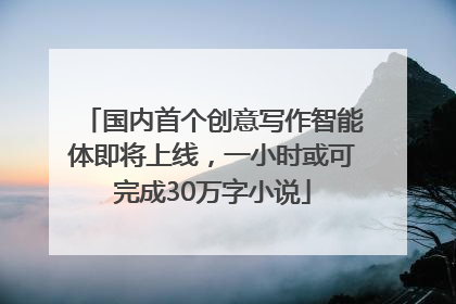 国内首个创意写作智能体即将上线，一小时或可完成30万字小说