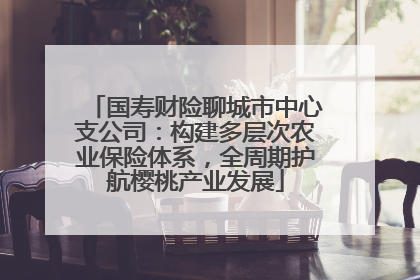 国寿财险聊城市中心支公司：构建多层次农业保险体系，全周期护航樱桃产业发展