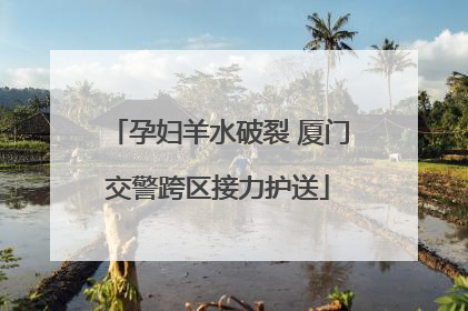 孕妇羊水破裂 厦门交警跨区接力护送