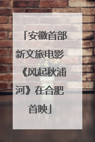 安徽首部新文旅电影《风起秋浦河》在合肥首映