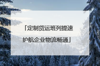 定制货运班列提速 护航企业物流畅通