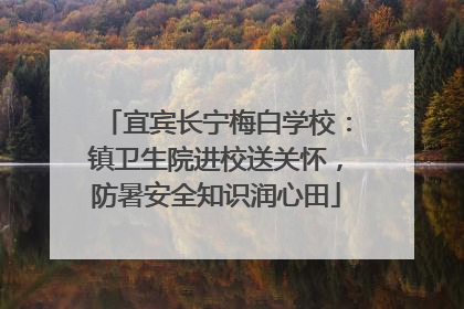 宜宾长宁梅白学校：镇卫生院进校送关怀，防暑安全知识润心田