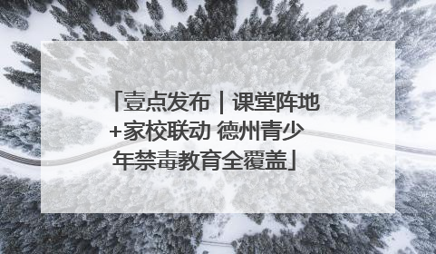 壹点发布｜课堂阵地+家校联动 德州青少年禁毒教育全覆盖