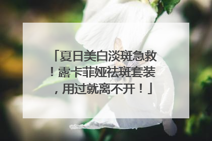 夏日美白淡斑急救！露卡菲娅祛斑套装，用过就离不开！