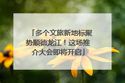 多个文旅新地标聚势顺德龙江！这场推介大会即将开启
