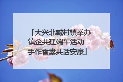 大兴北臧村镇举办镇企共建端午活动 手作香囊共话安康