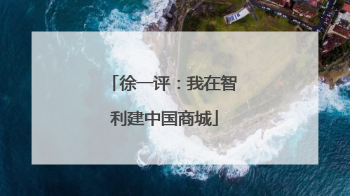 徐一评：我在智利建中国商城