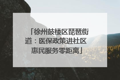 徐州鼓楼区琵琶街道：医保政策进社区 惠民服务零距离