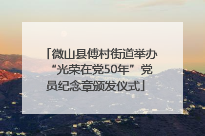 微山县傅村街道举办“光荣在党50年”党员纪念章颁发仪式