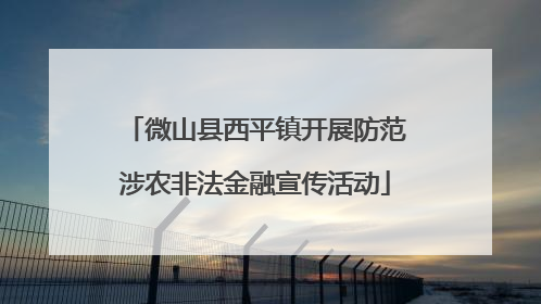 微山县西平镇开展防范涉农非法金融宣传活动