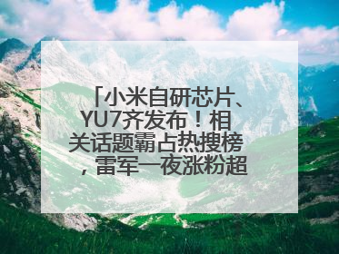小米自研芯片、YU7齐发布！相关话题霸占热搜榜，雷军一夜涨粉超20万