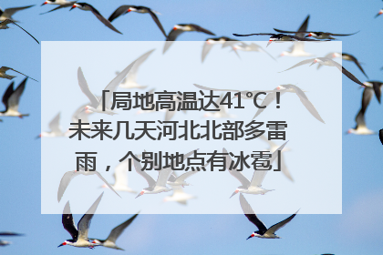 局地高温达41℃！未来几天河北北部多雷雨，个别地点有冰雹