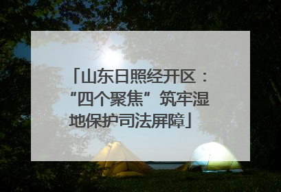山东日照经开区：“四个聚焦”筑牢湿地保护司法屏障