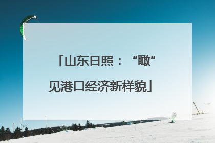 山东日照：“瞰”见港口经济新样貌