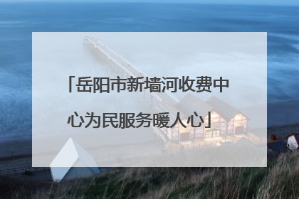 岳阳市新墙河收费中心为民服务暖人心