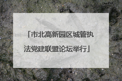 市北高新园区城管执法党建联盟论坛举行