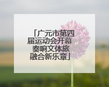 广元市第四届运动会开幕 奏响文体旅融合新乐章
