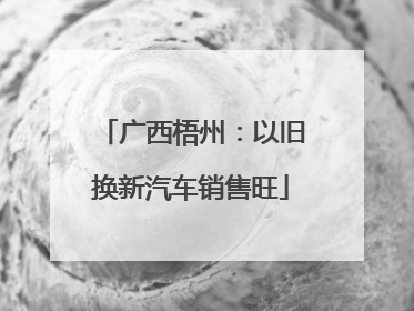 广西梧州：以旧换新汽车销售旺