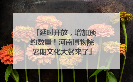 延时开放，增加预约数量！河南博物院暑期文化大餐来了