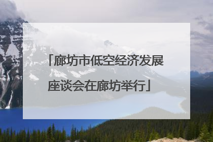 廊坊市低空经济发展座谈会在廊坊举行