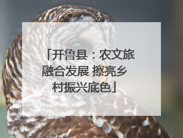 开鲁县：农文旅融合发展 擦亮乡村振兴底色
