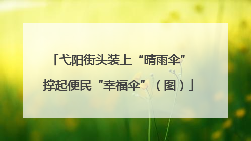 弋阳街头装上“晴雨伞” 撑起便民“幸福伞”（图）