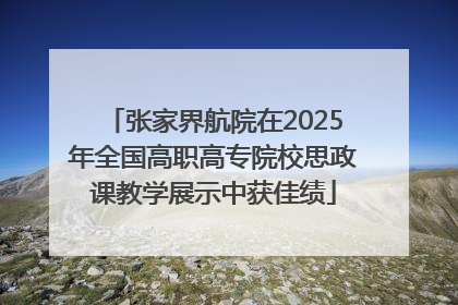 张家界航院在2025年全国高职高专院校思政课教学展示中获佳绩