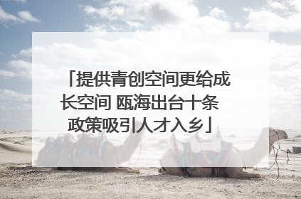 提供青创空间更给成长空间 瓯海出台十条政策吸引人才入乡