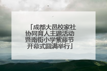 成都大邑校家社协同育人主题活动暨南街小学紫藤节开幕式圆满举行